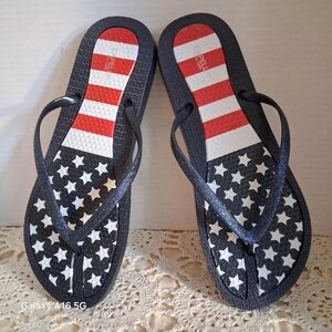 Capelli Thong Sandals - Navy and Red NWOT